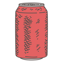 lata de refresco rojo Diseño PNG