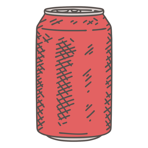 lata de refrigerante vermelha Desenho PNG