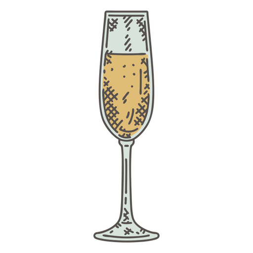 Champagne full glass icon PNG Design