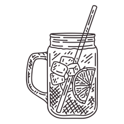 Saftglas-Symbol PNG-Design