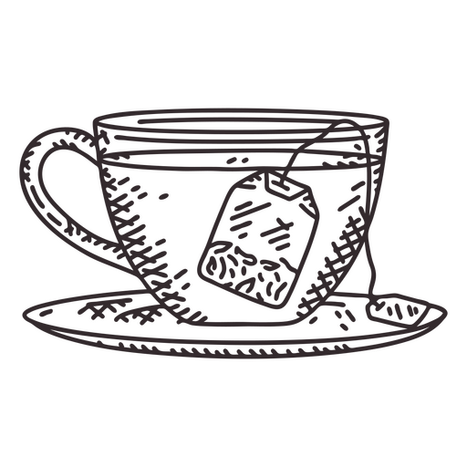 taza de té Diseño PNG