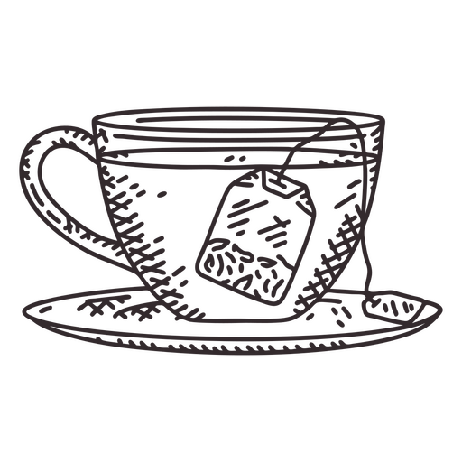 Tea glass cup PNG Design