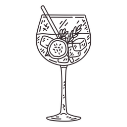 Kaltes Cocktailglas PNG-Design Transparent PNG