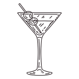 Ausgefallenes Cocktailglas PNG-Design Transparent PNG