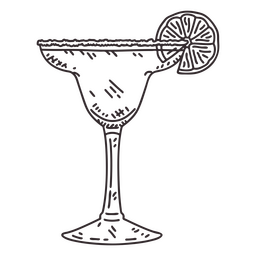 Copa azucarada cóctel Diseño PNG
