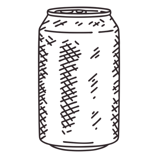 lata de refrigerante detalhada Desenho PNG