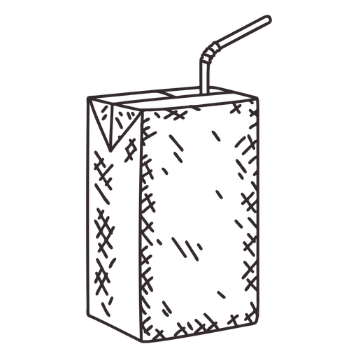 Juice cardboard box PNG Design