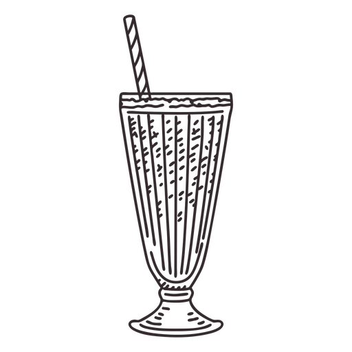 Milkshake glass icon PNG Design