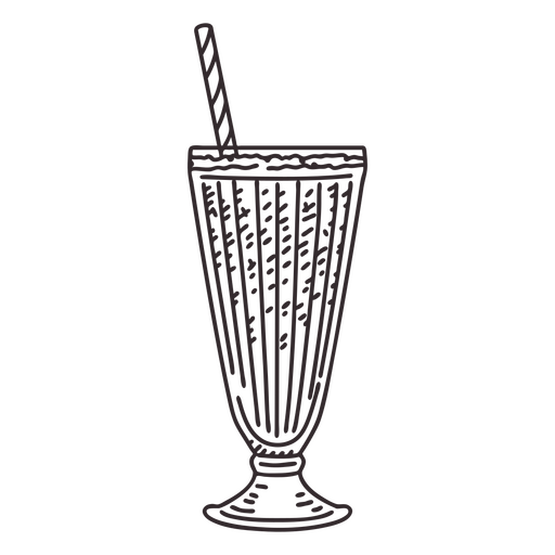 milkshake outline icon, refreshing beverage glass symbol, plastic