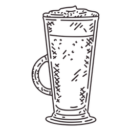 Milkshake drink glass mug PNG Design Transparent PNG