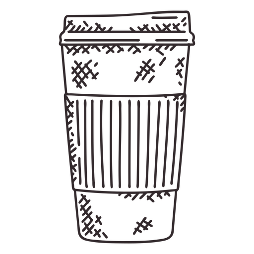 Coffee cardboard cup icon PNG Design