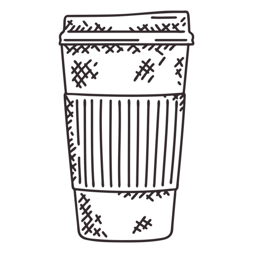 Ícone de xícara de papelão de café Desenho PNG