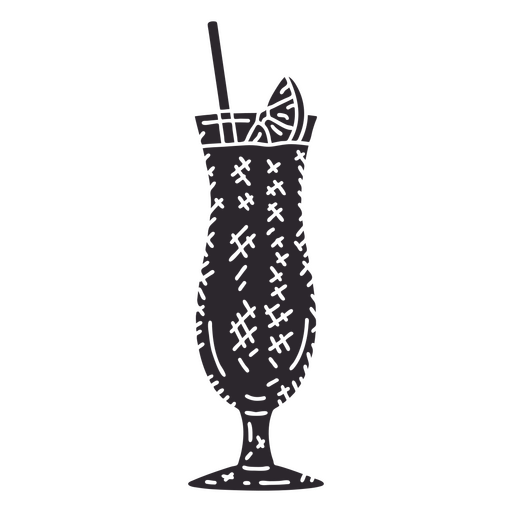 Elemento de bebida de vaso alto de cóctel Diseño PNG