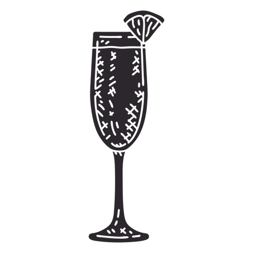 Cocktail glass drink element PNG Design