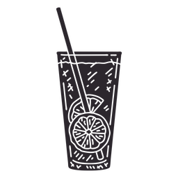Elemento de bebida de vaso de limonada. Diseño PNG