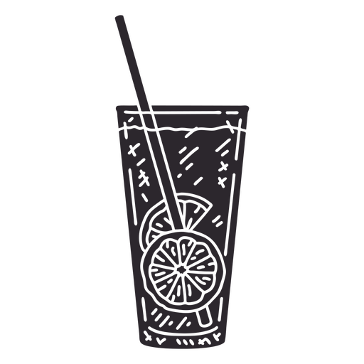 Elemento de bebida de vaso de limonada. Diseño PNG