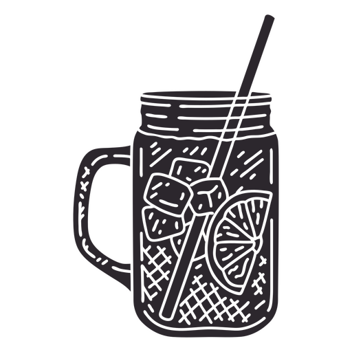 Jugo frío en un frasco Diseño PNG