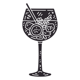 Recorte de copo de coquetel Desenho PNG