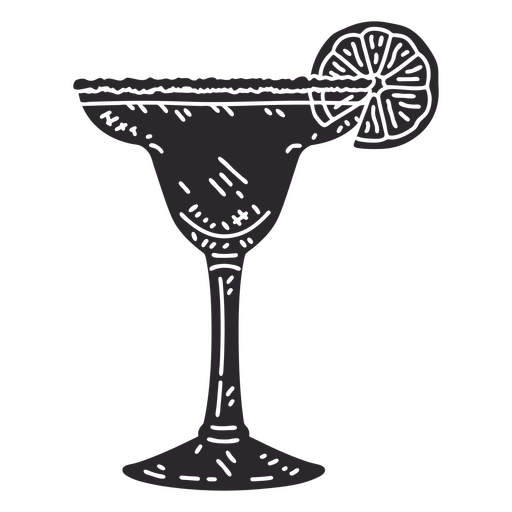 Zuckerhaltiger Cocktailglasausschnitt PNG-Design