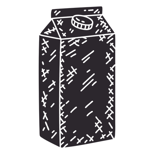 Caixa de leite detalhada Desenho PNG