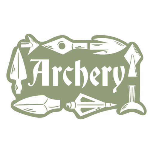 Archery arrows badge PNG Design