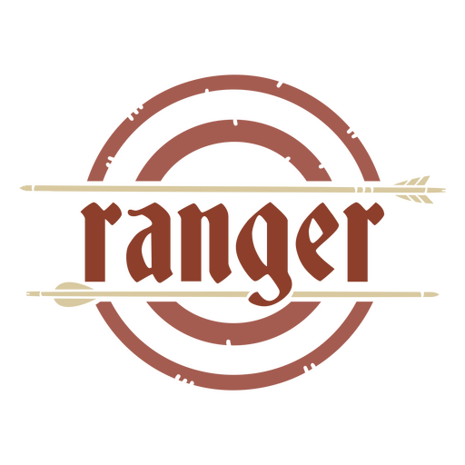 Ranger-Zeichen für Bogenschießen PNG-Design
