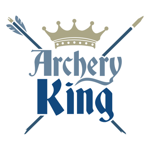 Archery king badge PNG Design