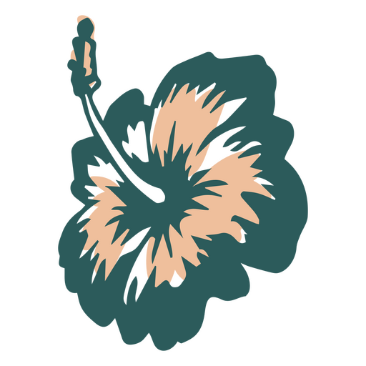 Tropische Blume des hawaiianischen Hibiskus PNG-Design