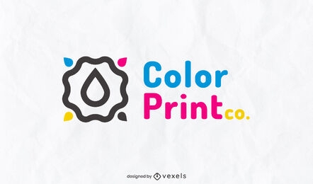 Printing CMYK drops logo template