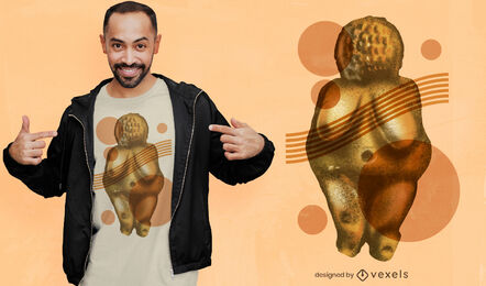 Womans body ancient statue t-shirt design