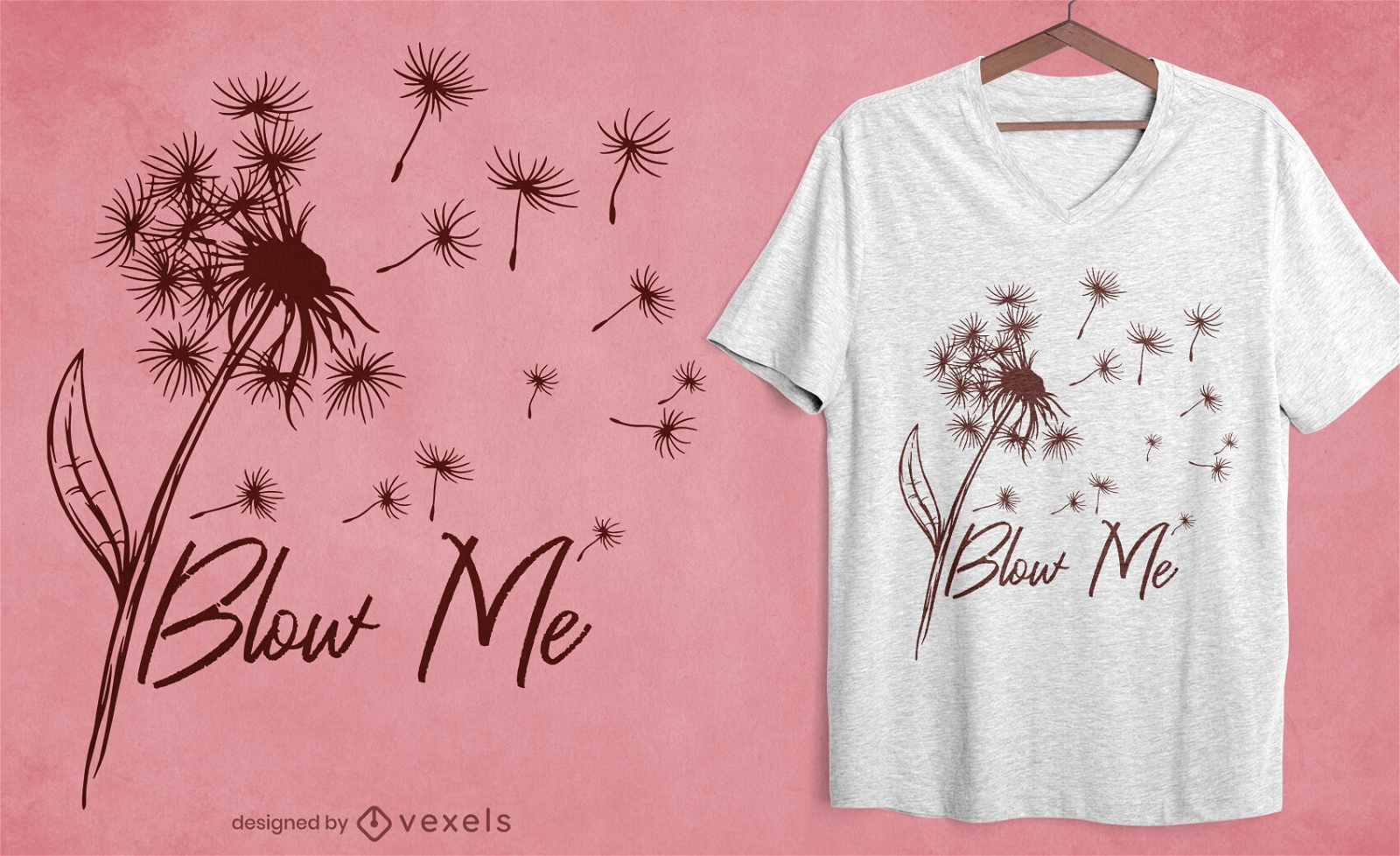 Dandelion flower nature t-shirt design
