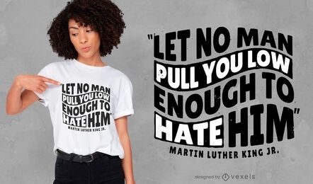 Design poderoso de t-shirt com citação motivacional