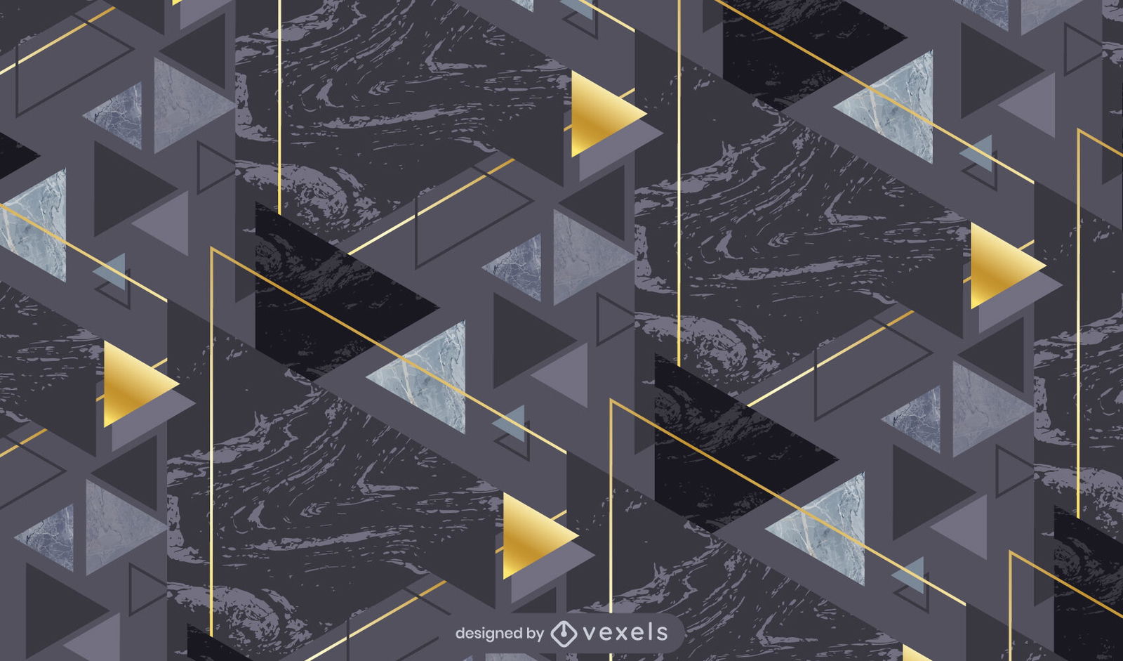 Dark marble geometric pattern