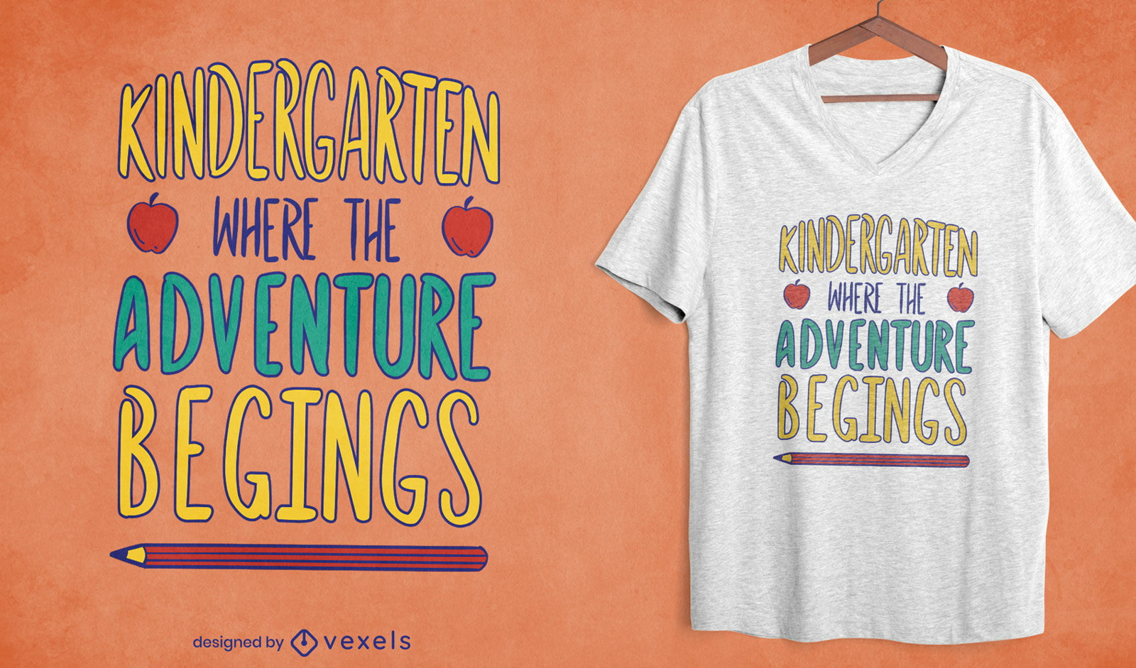 Kindergarden adventure quote t-shirt design