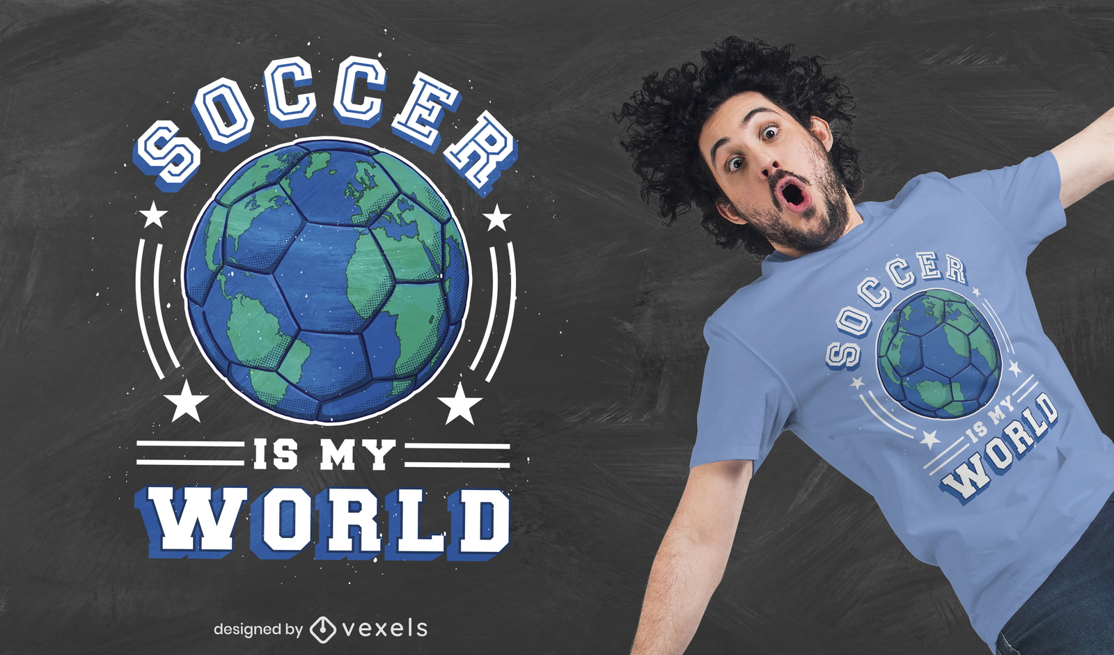 Fußball ist mein Welt-T-Shirt-Design