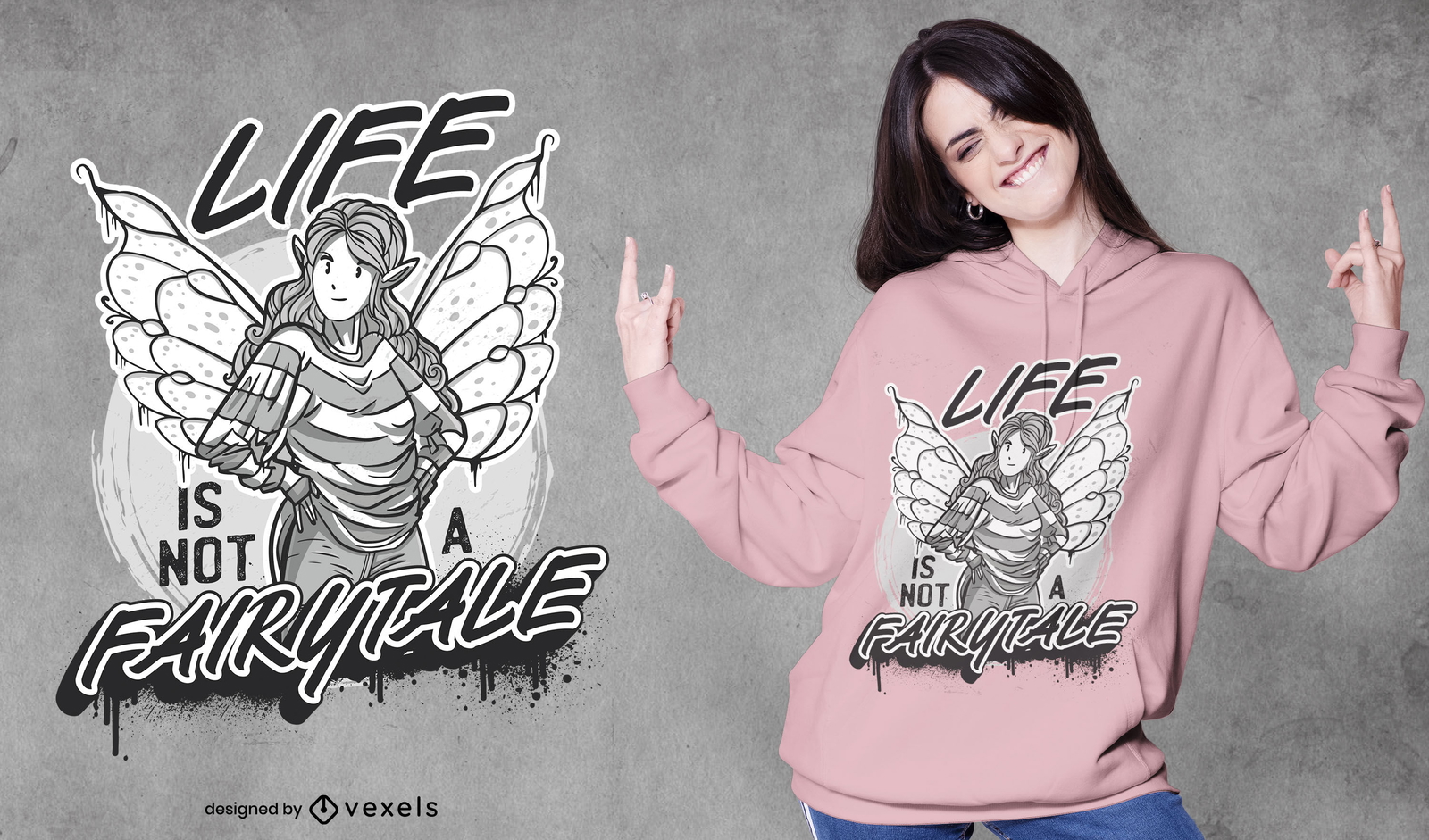 Life isn't a fairytale t-shirt design