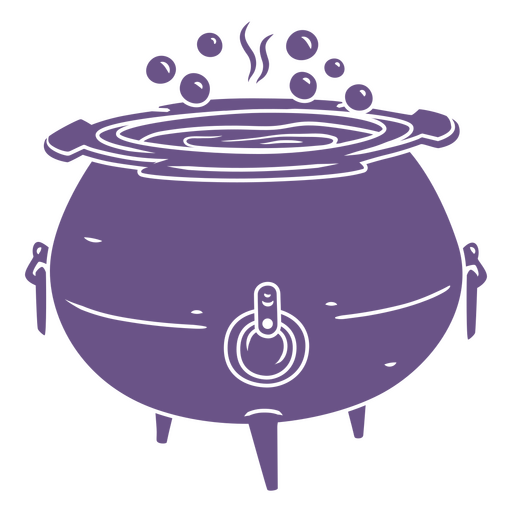 Olla burbujeante de bruja Diseño PNG