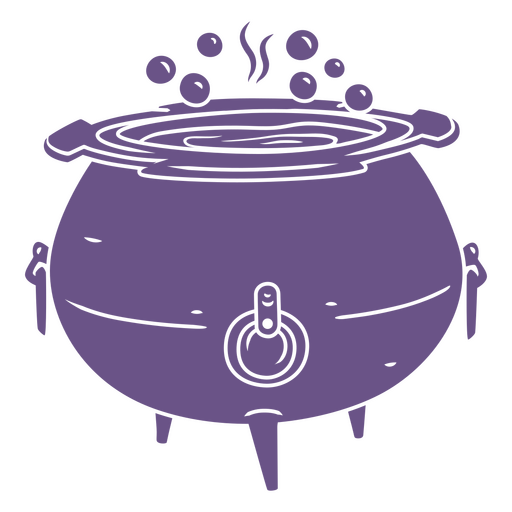 Witch bubbling cooking pot PNG Design