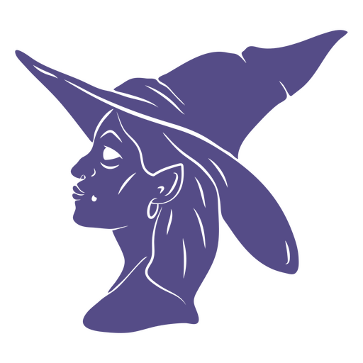 Silhueta de bruxa de Halloween Desenho PNG