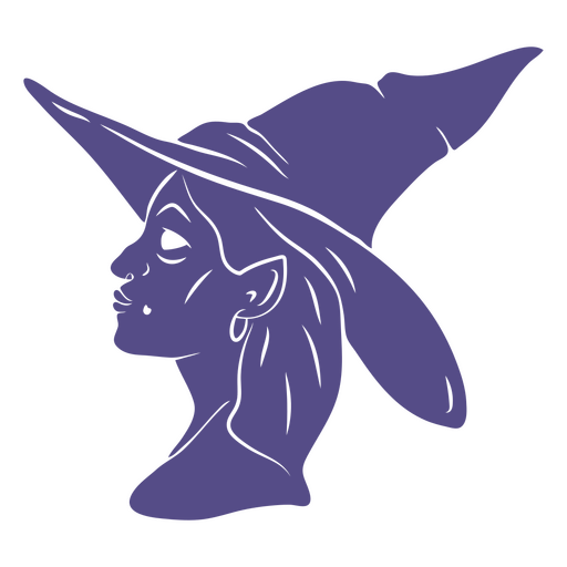 Witch Halloween silhouette PNG Design