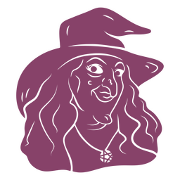 Witch hat magical creature silhouette PNG Design