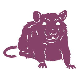 Recorte de rata enojada Diseño PNG