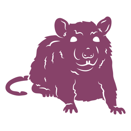 Recorte de rata enojada Diseño PNG