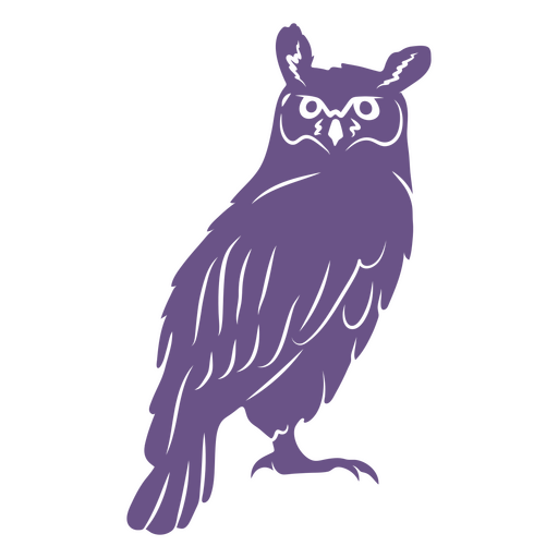Detailed owl cutout PNG Design