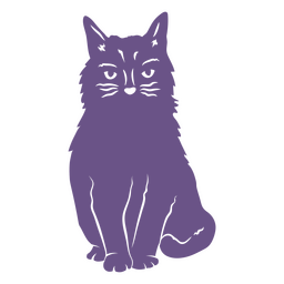 Ernster Katzenausschnitt PNG-Design