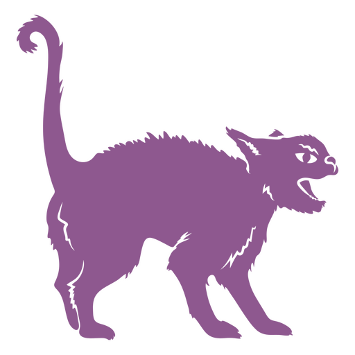 Angry cat cutout PNG Design