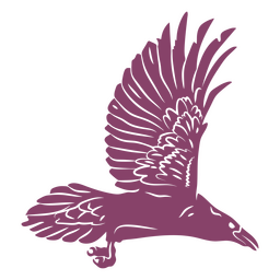 Corvo voando asas abertas Desenho PNG