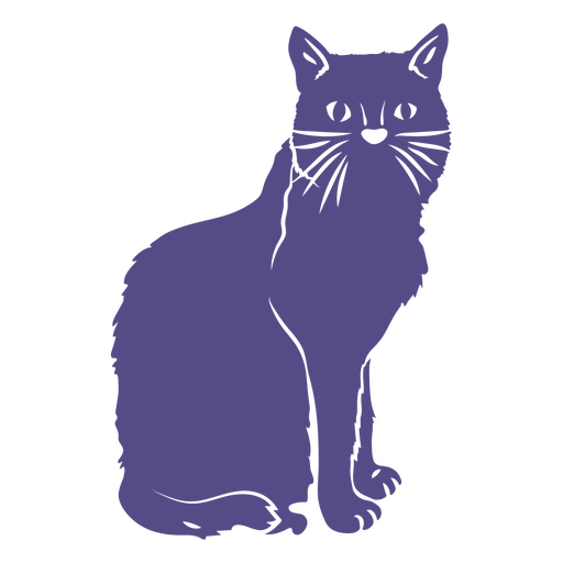 Gato esponjoso de halloween Diseño PNG