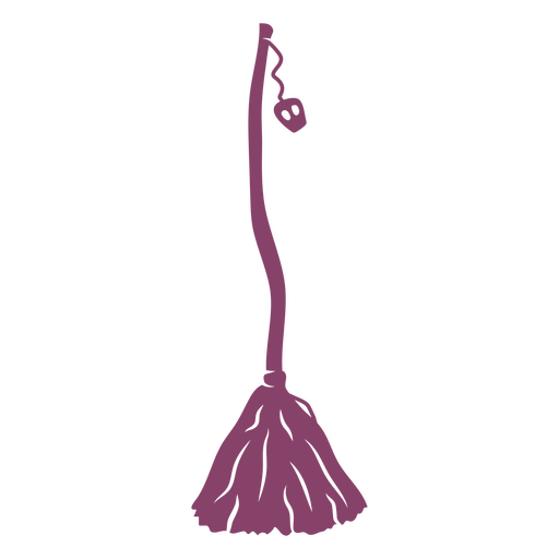 Witch's flying broom cutout PNG Design