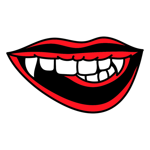 Vampire half smile PNG Design